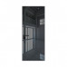 Межкомнатная дверь ProfilDoors 1M Зеркало Grey алюминиевая кромка Черный матовый