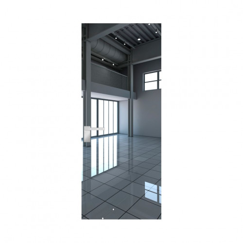 Межкомнатная дверь ProfilDoors 1M Зеркало алюминиевая кромка Вайт