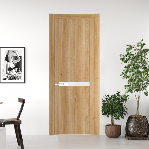 Межкомнатная дверь ProfilDoors 1.4 N.O Дуб Карамель с вставкой стекла лак классик