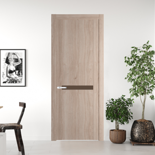 Межкомнатная дверь ProfilDoors 1.4 N.O Дуб Сонома с вставкой стекла монохром гляссе
