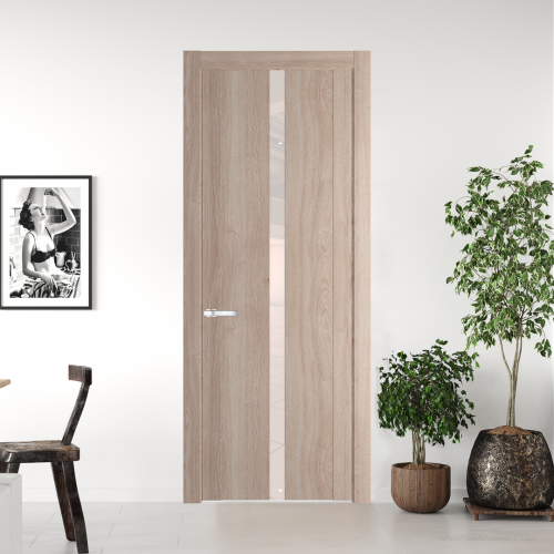Межкомнатная дверь ProfilDoors 1.8 N.O Дуб Сонома с вставкой стекла перламутровый лак