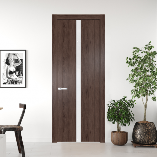 Межкомнатная дверь ProfilDoors 1.8 N Дуб Тобакко с вставкой стекла лак классик