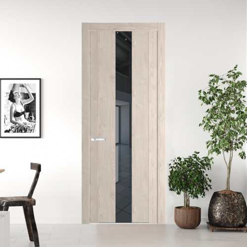 Межкомнатная дверь ProfilDoors 1.9 N Каштан светлый с вставкой стекла зеркало grey