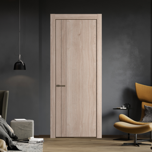 Межкомнатная дверь ProfilDoors 12NA Дуб Сонома профиль Деорэ вставка Глухая