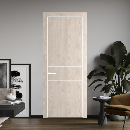 Межкомнатная дверь ProfilDoors 14NA Каштан светлый профиль Вайт вставка Глухая