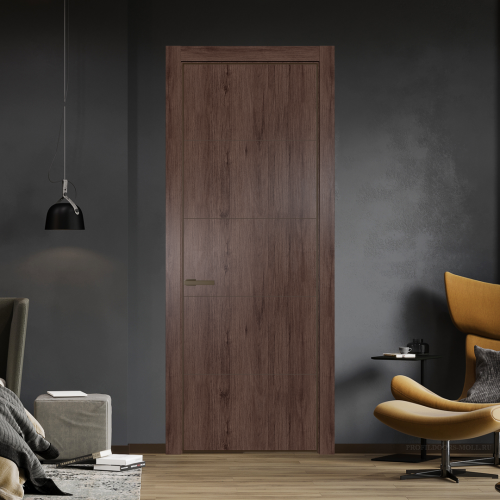 Межкомнатная дверь ProfilDoors 15NA Дуб Тобакко профиль Деорэ вставка Глухая