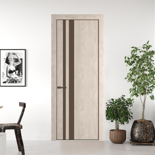 Межкомнатная дверь ProfilDoors 20NA Каштан светлый профиль Деорэ вставка Монохром гляссе