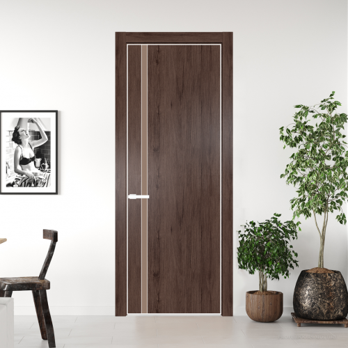Межкомнатная дверь ProfilDoors 21NA Дуб Тобакко профиль Вайт вставка Монохром капучино