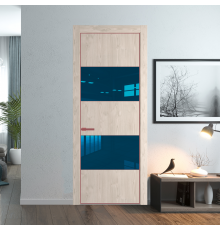 22NA Каштан светлый профиль Красный антрацит вставка Зеркало Blue