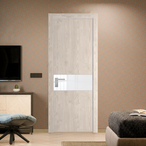 Межкомнатная дверь ProfilDoors 17 NE Каштан светлый с кромкой Матовая с стекляной вставкой лак классик