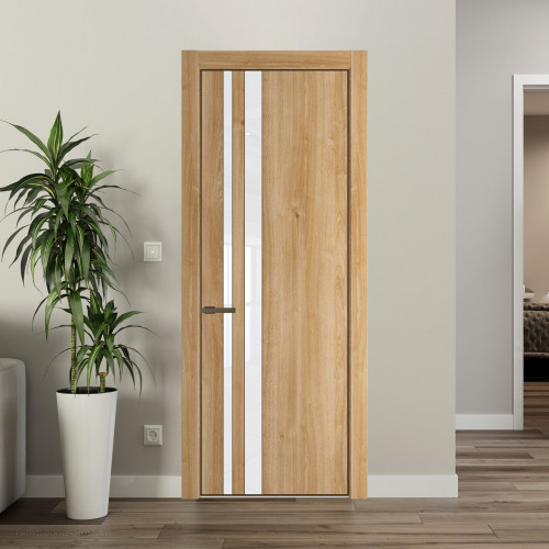 Межкомнатная дверь ProfilDoors 20 NE Дуб Карамель с кромкой Деорэ с стекляной вставкой лак классик