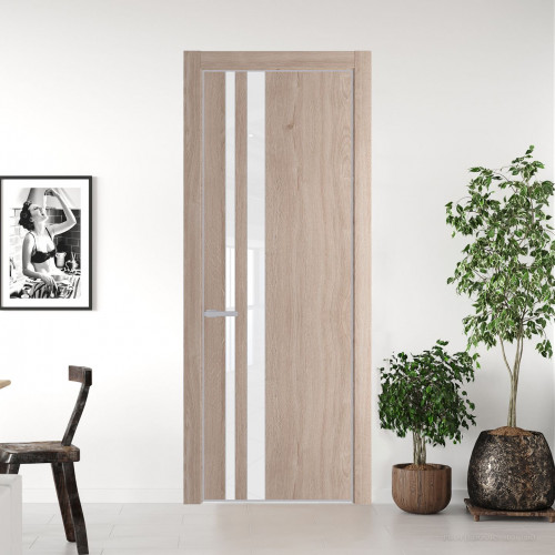 Межкомнатная дверь ProfilDoors 20 NE Дуб Сонома с кромкой Матовая с стекляной вставкой лак классик