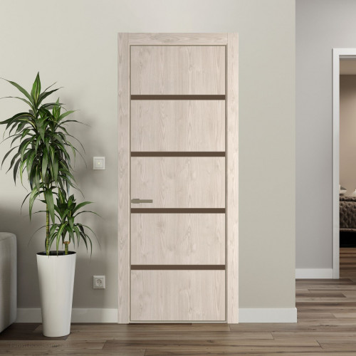 Межкомнатная дверь ProfilDoors 23 NE Каштан светлый с кромкой Шампань с стекляной вставкой монохром гляссе
