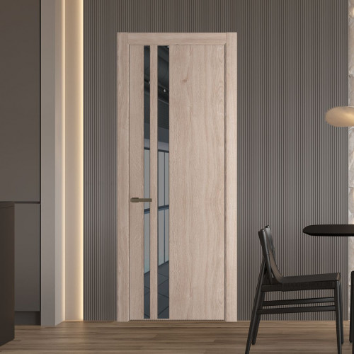 Межкомнатная дверь ProfilDoors 20 NW Дуб Сонома молдинг Деорэ стекло Зеркало Grey