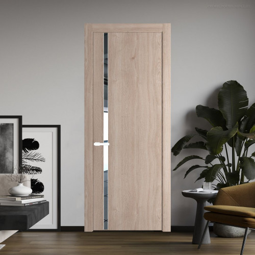 Межкомнатная дверь ProfilDoors 21 NW Дуб Сонома молдинг Вайт стекло Зеркало