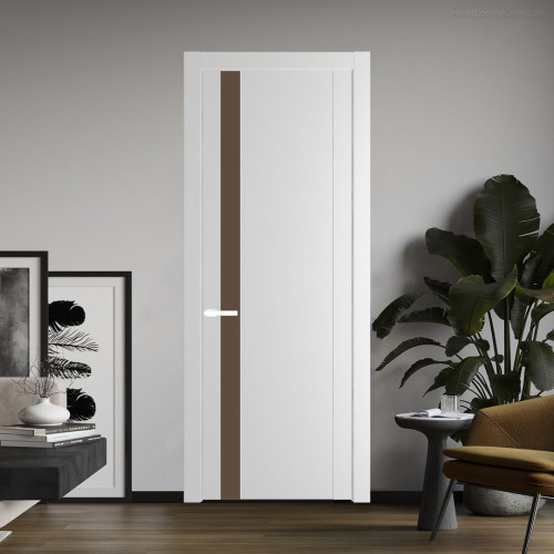 Межкомнатная дверь ProfilDoors 1.2P Крем Вайт Монохром гляссе молдинг Вайт