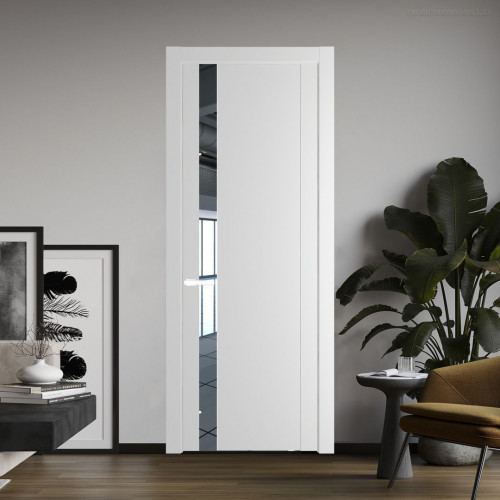 Межкомнатная дверь ProfilDoors 1.2P Крем Вайт Зеркало молдинг Вайт