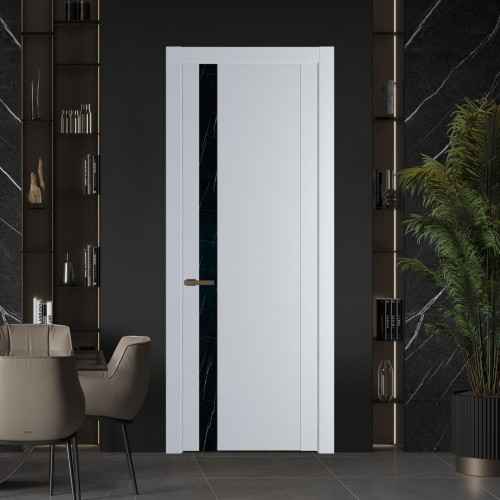 Межкомнатная дверь ProfilDoors 1.2P Лайт Грей Неро мрамор молдинг Деорэ
