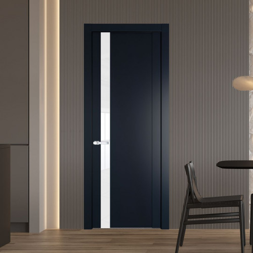 Межкомнатная дверь ProfilDoors 1.2P.O Нэви Блу Лак классик молдинг Серебро