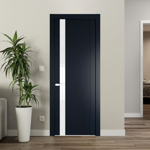 Межкомнатная дверь ProfilDoors 1.2P Нэви Блу Лак классик молдинг Вайт