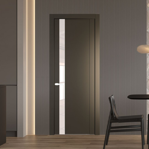 Межкомнатная дверь ProfilDoors 1.2P Перламутр бронза Lacobel Перламутровый лак молдинг Вайт