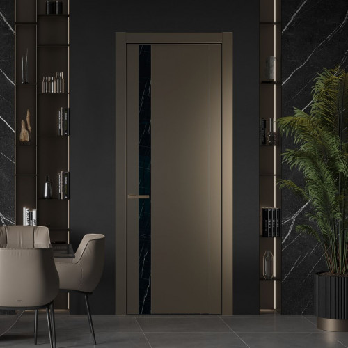 Межкомнатная дверь ProfilDoors 1.2P Перламутр бронза Неро мрамор молдинг Деорэ