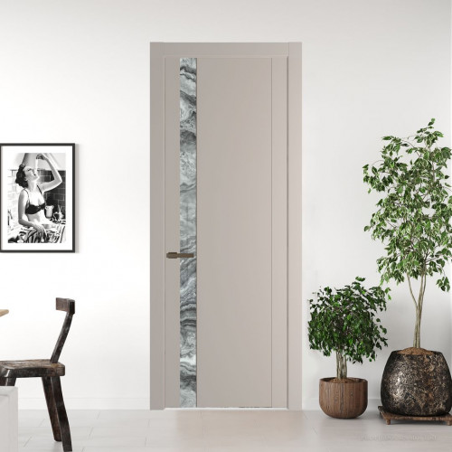 Межкомнатная дверь ProfilDoors 1.2P.O Сэнд Атриум серебро молдинг Деорэ