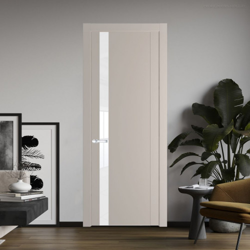 Межкомнатная дверь ProfilDoors 1.2P.O Сэнд Лак классик молдинг Серебро
