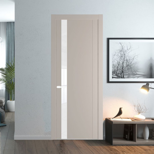 Межкомнатная дверь ProfilDoors 1.2P Сэнд Лак классик молдинг Вайт