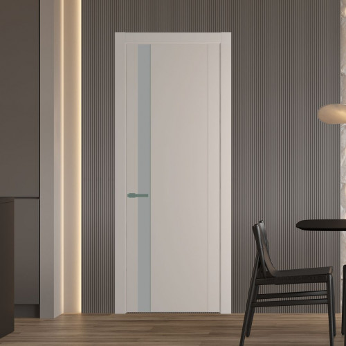 Межкомнатная дверь ProfilDoors 1.2P.O Сэнд Монохром серый молдинг Зеленый воск