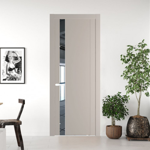 Межкомнатная дверь ProfilDoors 1.2P Сэнд Зеркало молдинг Вайт
