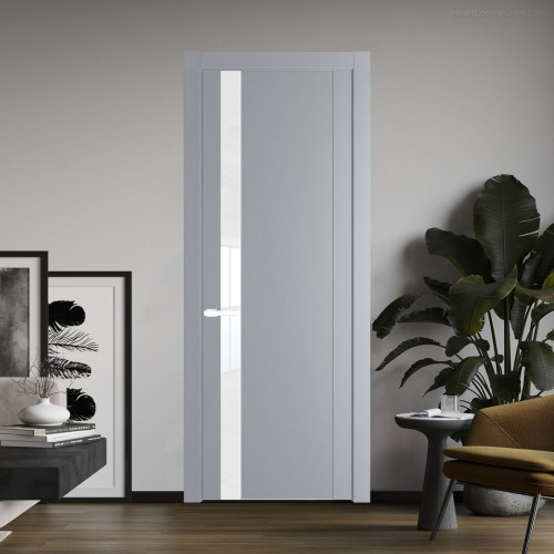 Межкомнатная дверь ProfilDoors 1.2P.O Смоки Лак классик молдинг Вайт