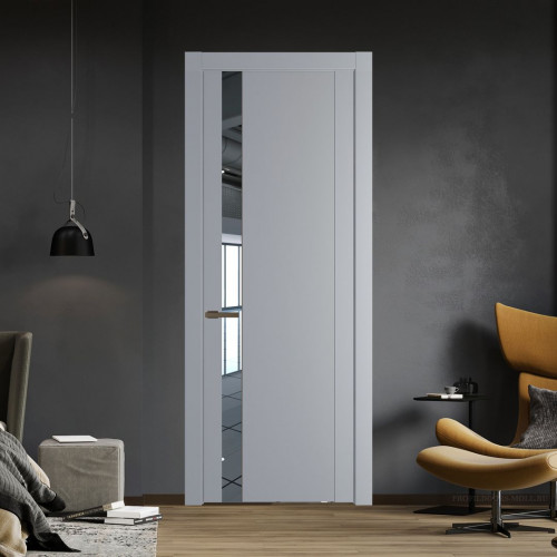 Межкомнатная дверь ProfilDoors 1.2P.O Смоки Зеркало молдинг Деорэ
