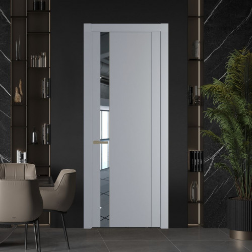 Межкомнатная дверь ProfilDoors 1.2P.O Смоки Зеркало молдинг Шампань