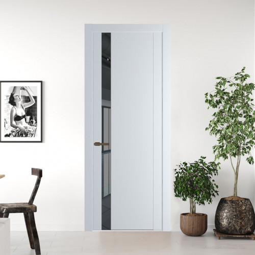Межкомнатная дверь ProfilDoors 1.2P.O Вайт Зеркало Grey молдинг Деорэ