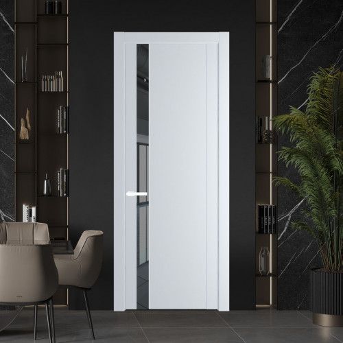 Межкомнатная дверь ProfilDoors 1.2P.O Вайт Зеркало Grey молдинг Вайт