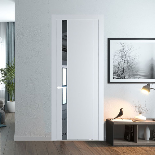 Межкомнатная дверь ProfilDoors 1.2P Вайт Зеркало молдинг Вайт