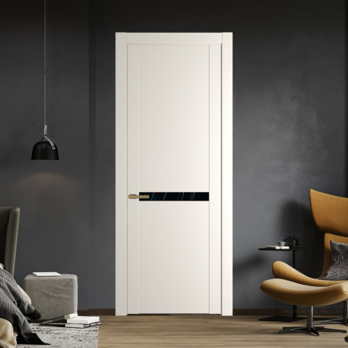 Межкомнатная дверь ProfilDoors 1.4P Перламутр белый Неро мрамор молдинг Золото