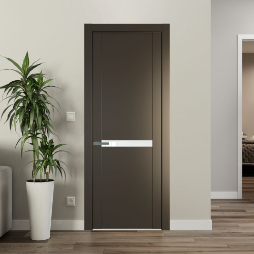 Межкомнатная дверь ProfilDoors 1.4P Перламутр бронза Лак классик молдинг Зеленый воск