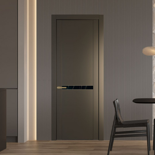 Межкомнатная дверь ProfilDoors 1.4P Перламутр бронза Неро мрамор молдинг Золото