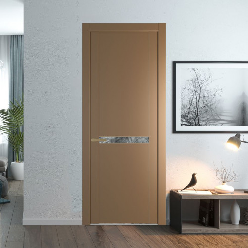 Межкомнатная дверь ProfilDoors 1.4P Перламутр золото Атриум серебро молдинг Золото