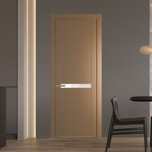 Межкомнатная дверь ProfilDoors 1.4P.O Перламутр золото Lacobel Перламутровый лак молдинг Золото