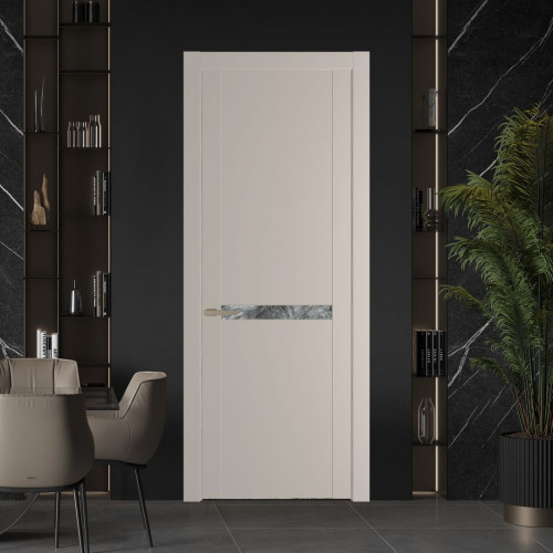 Межкомнатная дверь ProfilDoors 1.4P.O Сэнд Атриум серебро молдинг Никель матовый