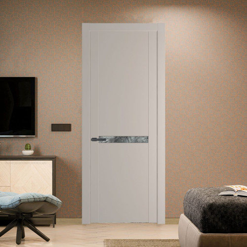 Межкомнатная дверь ProfilDoors 1.4P Сэнд Атриум серебро молдинг Серая ночь
