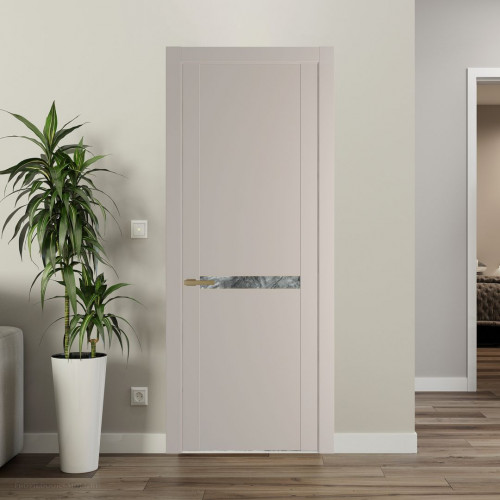 Межкомнатная дверь ProfilDoors 1.4P Сэнд Атриум серебро молдинг Золото