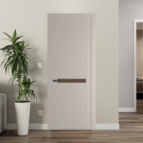Межкомнатная дверь ProfilDoors 1.4P Сэнд Монохром гляссе молдинг Серая ночь