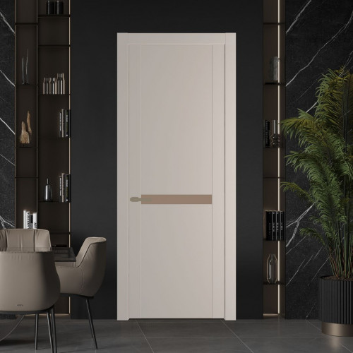 Межкомнатная дверь ProfilDoors 1.4P.O Сэнд Монохром капучино молдинг Шампань