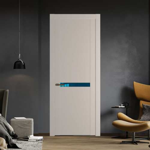 Межкомнатная дверь ProfilDoors 1.4P.O Сэнд Зеркало Blue молдинг Деорэ