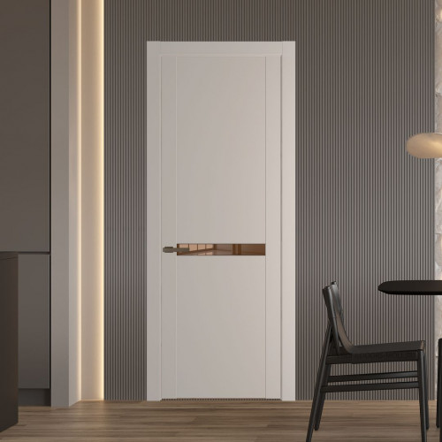 Межкомнатная дверь ProfilDoors 1.4P.O Сэнд Зеркало Bronza молдинг Деорэ