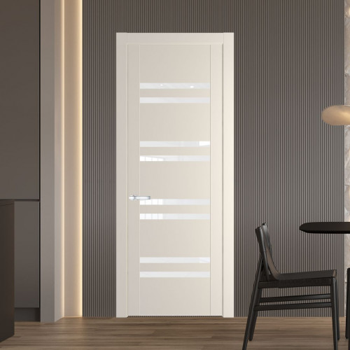 Межкомнатная дверь ProfilDoors 1.6P Кремовая Магнолия Белый триплекс